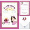 Invitation anniversaire fille princesse arc-en-ciel – 10 cartes et enveloppes – Lola et Louis