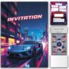 Carte invitation voiture – Lola et Louis