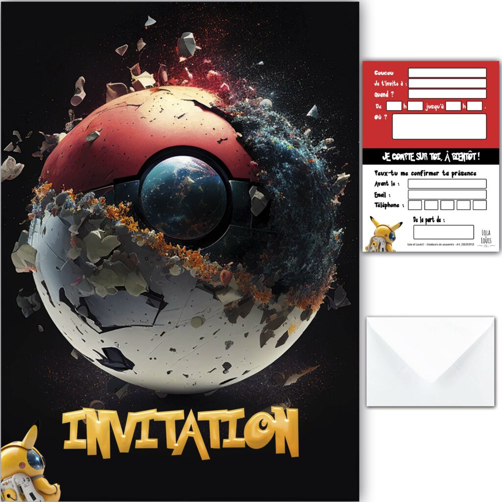 carte invitation espace – aperçu du kit