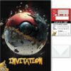 Carte invitation espace astronaute – Lola et Louis