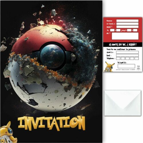 Carte invitation espace astronaute – Lola & Louis