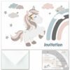 Carte invitation fille licorne malice – Lola et Louis