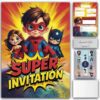 invitation super heros à gratter