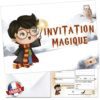 Invitation magie enfant sorcier – 10 cartes et enveloppes – Lola et Louis