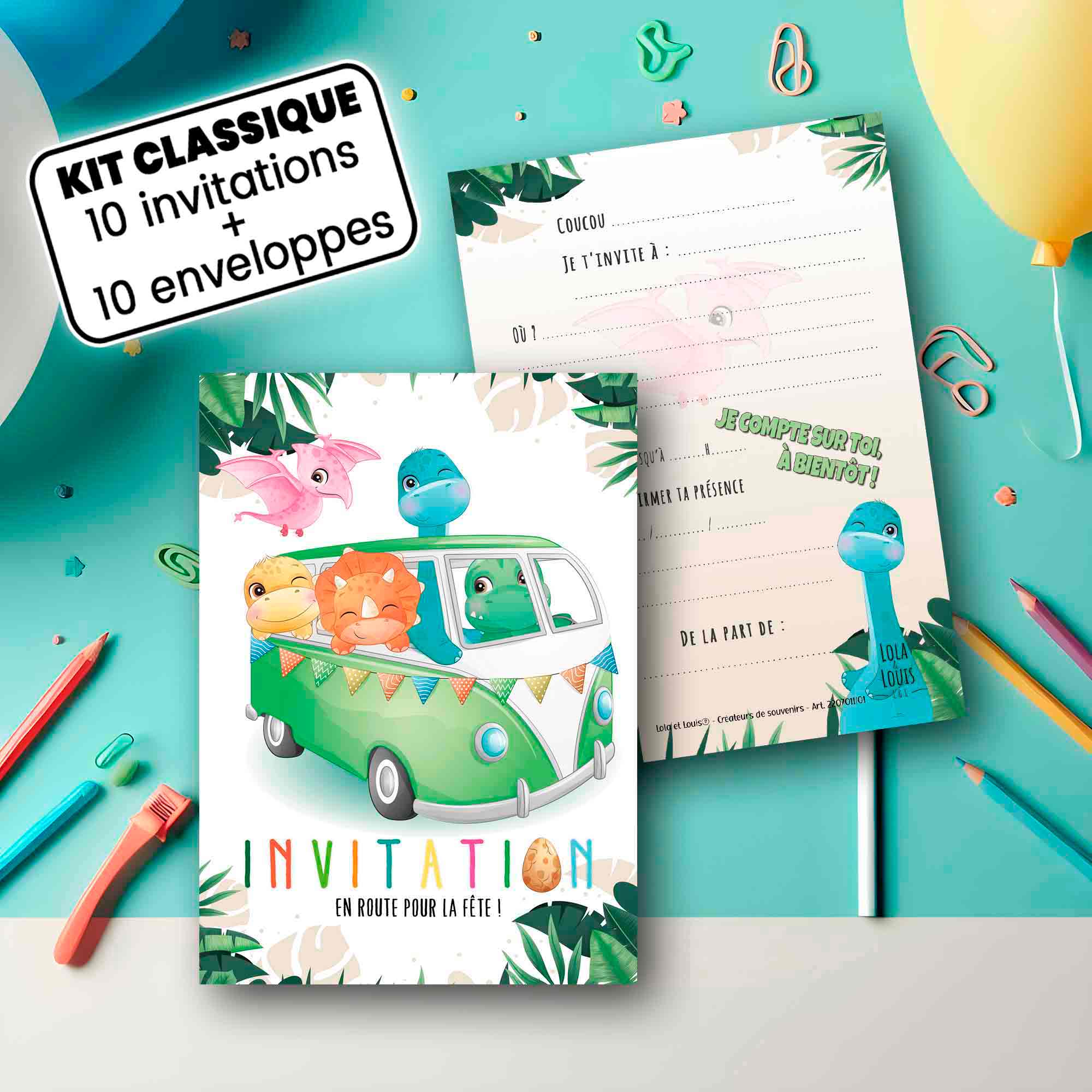 kit invitation anniversaire loa et louis