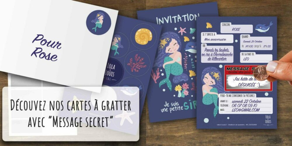 invitations à gratter lolaetlouis.fr