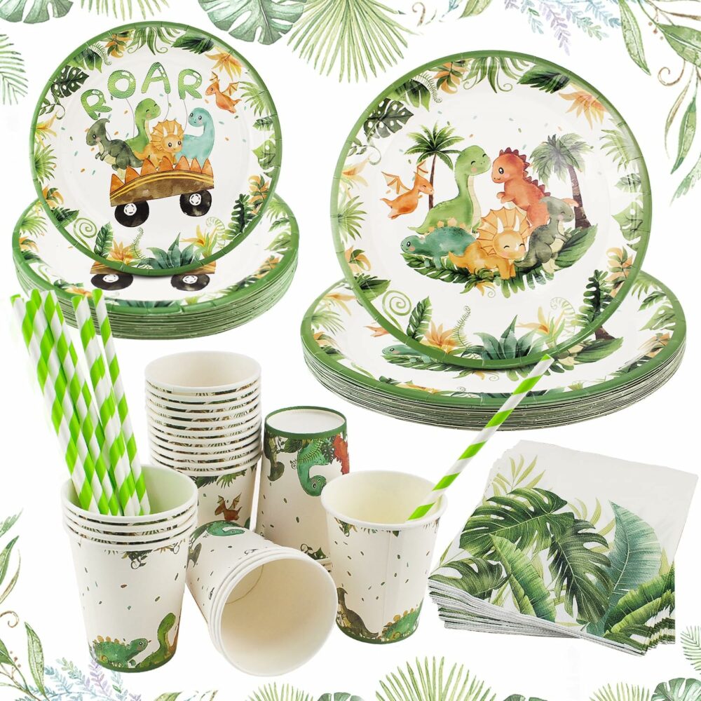 Vaisselle dinosaure anniversaire